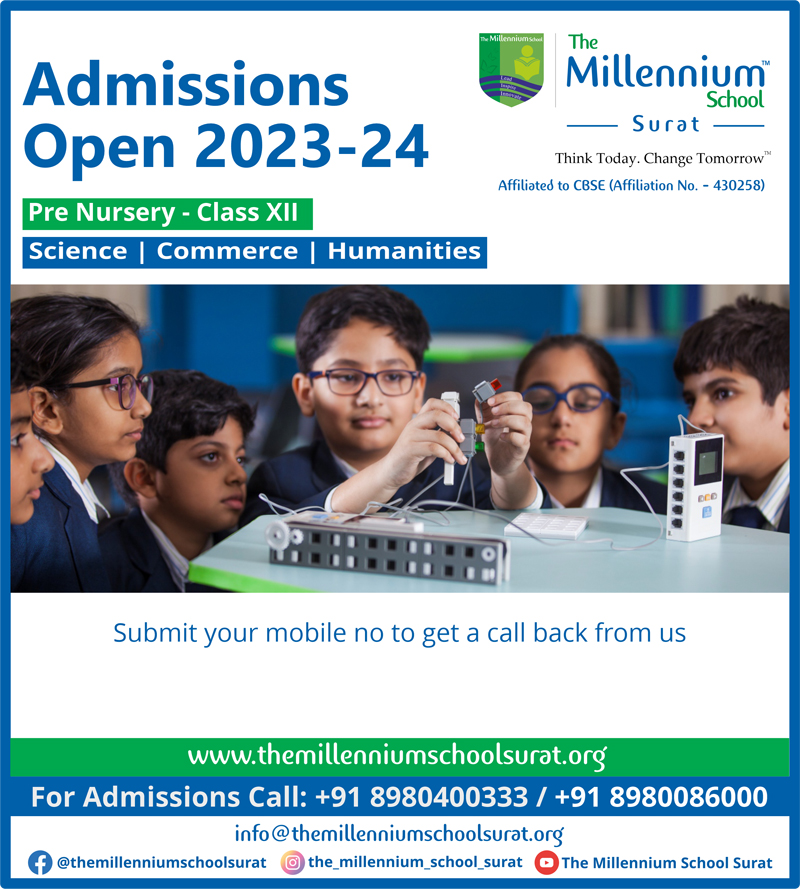 School Surat School Girl Xxx - The Millennium School Surat - The best CBSE school in surat | Managed by  Maitry Charitable Trust